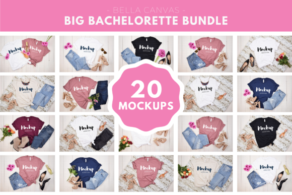 Big Bachelorette T-Shirt Mockup Bundle