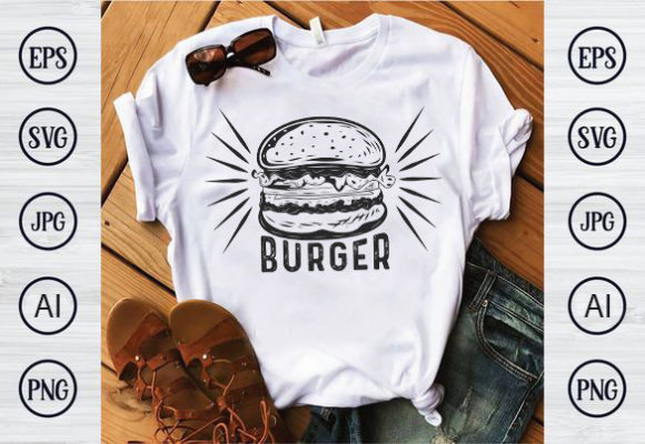 Burger Tshirt Design: Graphics for Modern T-Shirt Designs