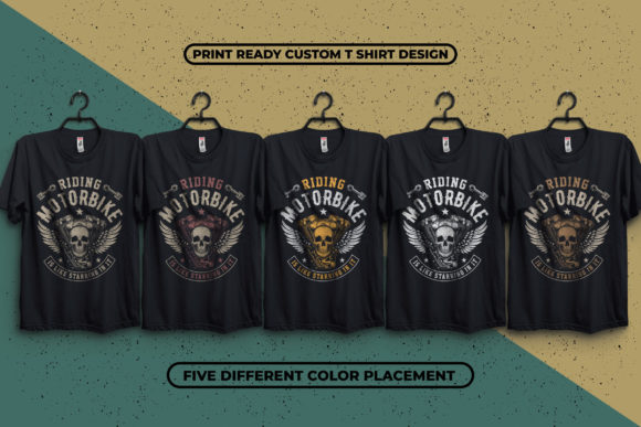 Classic Motorcycle T-Shirt Design Graphics