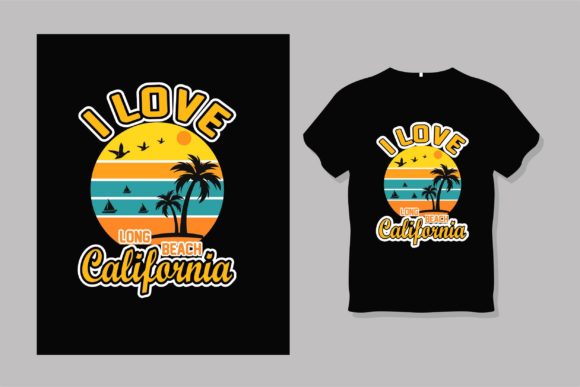 I Love Long Beach Summer: Graphics & Print Templates