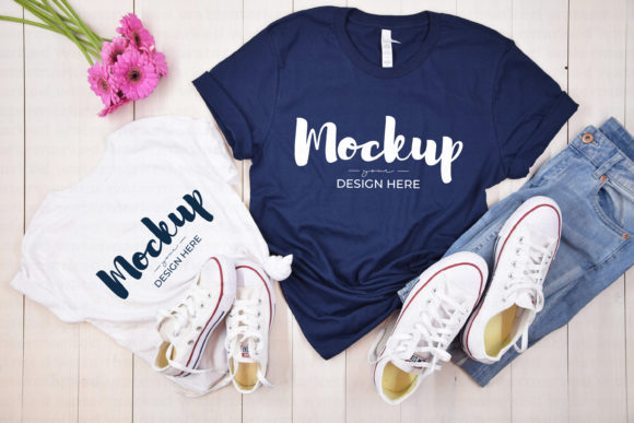 Mom and Daughter Shirt Mockup for T-Shirts and Graphics