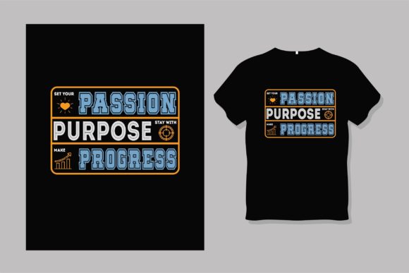 Passion Purpose Progress Graphics for Print Templates