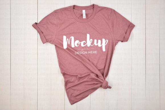 Pink Plain T-Shirt Mockup