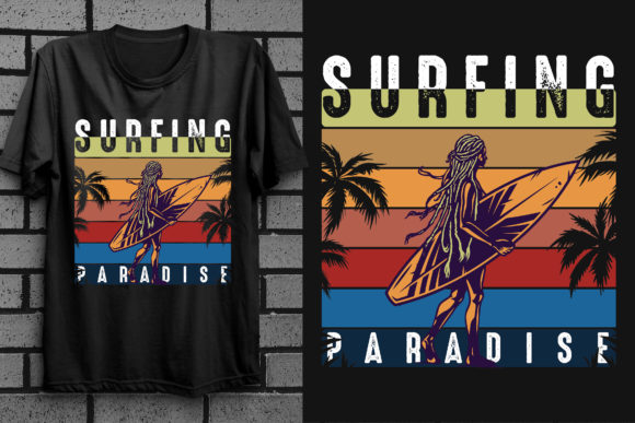 Surfing Paradise Graphics for T-Shirt Designs