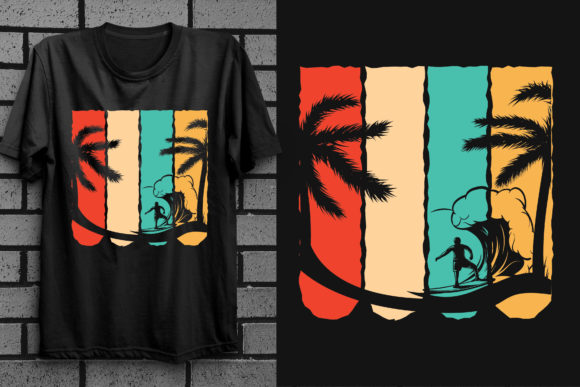 Surfing T Shirt Design Graphics